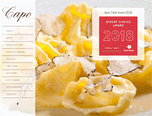 Tablet Screenshot of caporestaurant.com